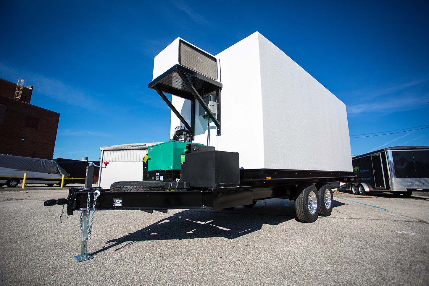 Mobile cold room trailer outside
